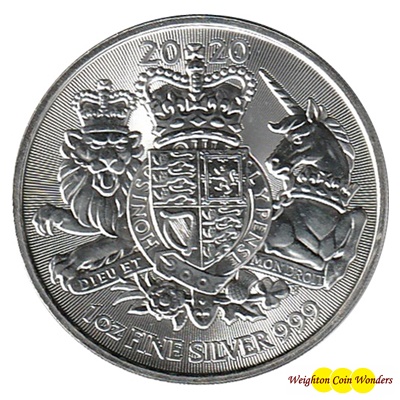 2020 1oz Silver ROYAL ARMS - Click Image to Close